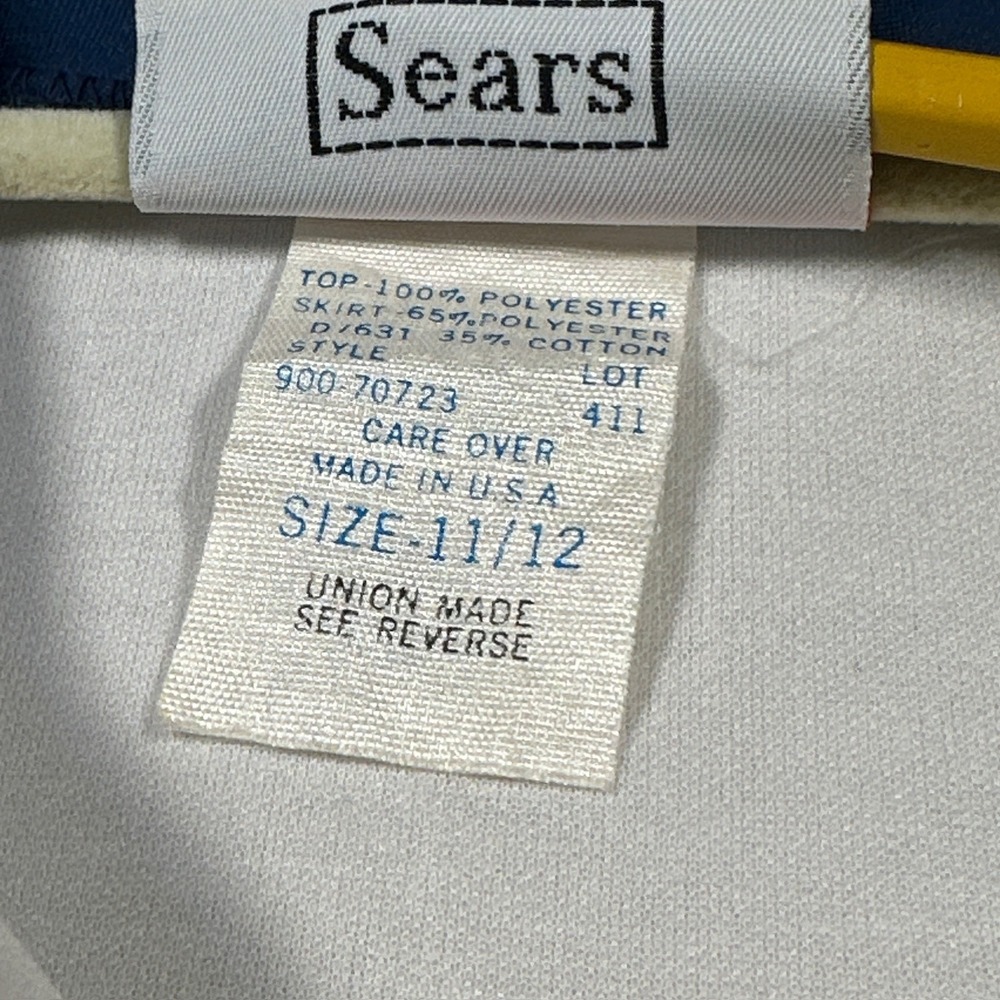 Sears The Sportdress Dress Women 11/12 Blue White Red 70s Vintage Union Made USA - Picture 6 of 11